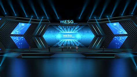 Wesg 2018 Stage Designsingapore On Behance Tv Set Design Stage Set