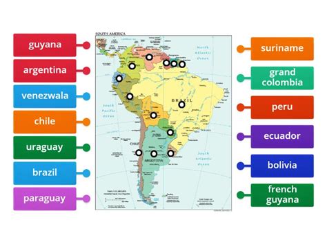Countries Of South America Labelled Diagram