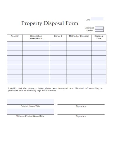 Free 36 Disposal Form Samples In Pdf Ms Word