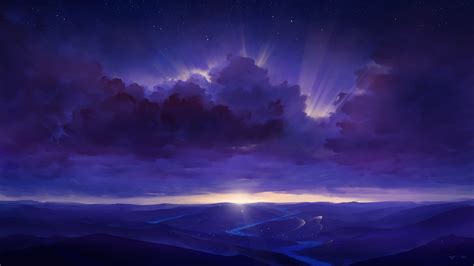 2560x1440 Starry Night Landscape 1440p Resolution Wallpaper Hd Nature