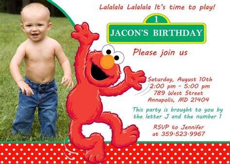 Elmo Birthday Party Invitation Printable By Funpartyprintable 8 99 Elmo Birthday Party Sesame