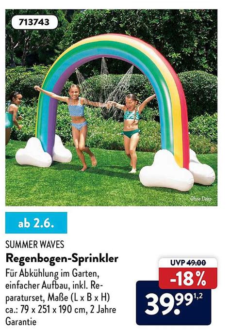 Summer Waves Regenbogen Sprinkler Angebot Bei Aldi Nord