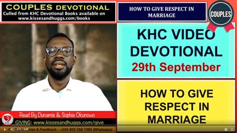 How To Give Respect In Marriage Couples September 29th
