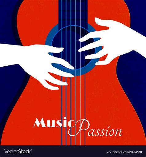 Music Passion Poster Royalty Free Vector Image