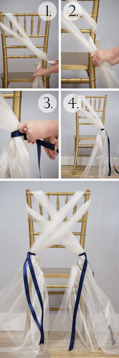 De kan også bruges til hverdagsløsning. Tutorial: 6 Chair Sashes Created With Organza Rolls • DIY ...