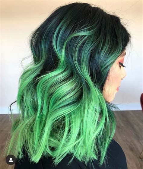 Green Neon Tips Green Hair Dye Green Hair Colors Hair Dye Tips
