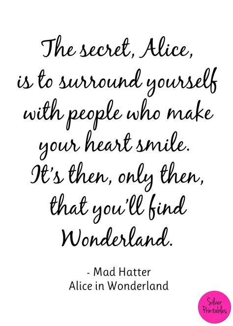 The Secret Alice Quote Mad Hatter Alice In Wonderland Quote Book