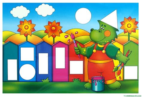 Dibujos Para Colorear De Paisajes Con Figuras Geometricas ...