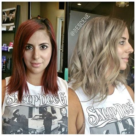 Tips on dying your ash blonde hair. | RP @bescene | Total transformation! From permanent red ...