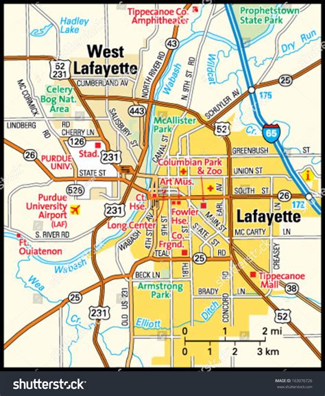 Lafayette Indiana Map World Map 07