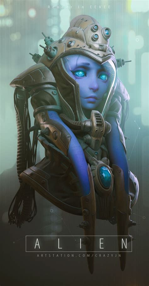 Alien Character Cyberpunk Character Female Character Design