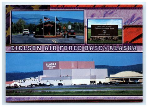Postcard Eielson Air Force Base South Of Fairbanks Alaska Ak Ace1473