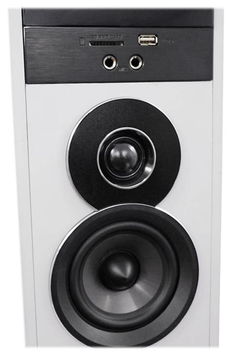 Rockville Tm150w White Powered Home Theater Tower Speakers 10 Sub Blueooth Usb Rockville