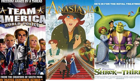 Top 10 Non Disney Animated Movies Shrek Anastasia To Team