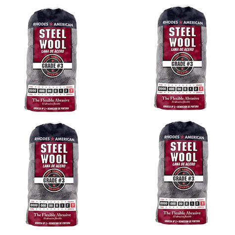 Pack Of 3 12 Pad Steel Wool Super Fine Grade 0000 12 Pads Rhodes