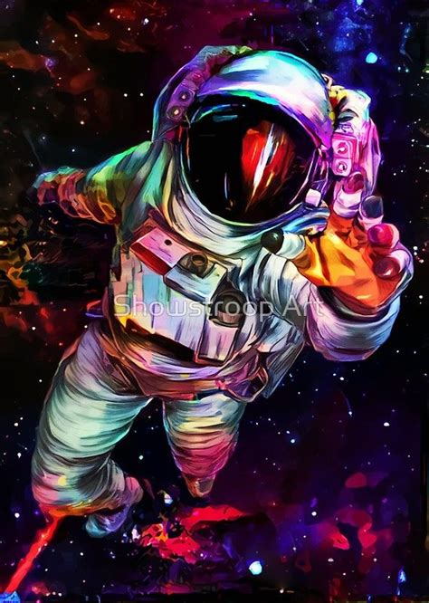 Astronaut In Space Drawing