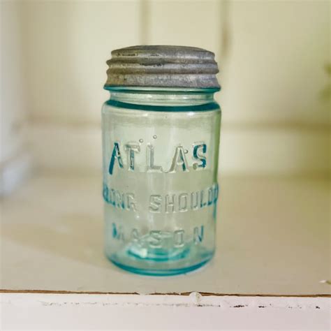 Atlas Strong Shoulder Mason Jar Etsy