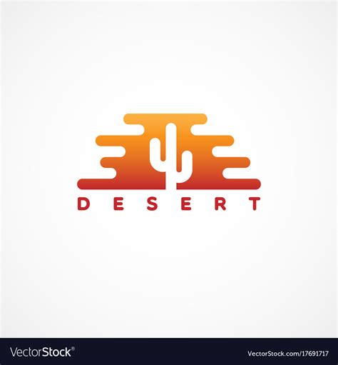 Desert Logo Royalty Free Vector Image Vectorstock