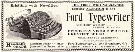 Ford Typewriter Antique Typewriters