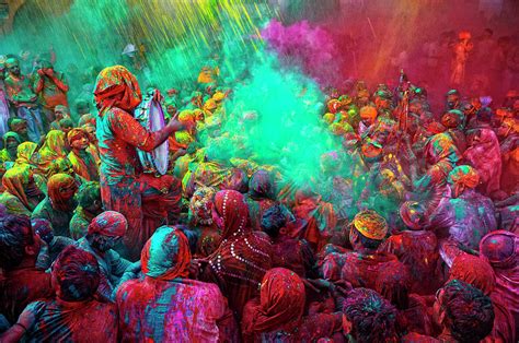 Holi Festival Celebrations In Mathura Photograph By Poras Chaudhary