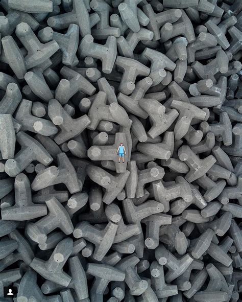 A Cluster Of Tetrapods Is Seen Near The High Island Reservoir In Hong