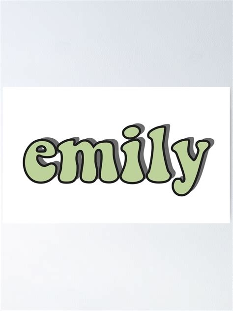 Emily Custom Name Sticker Poster For Sale By Maddy9co Redbubble
