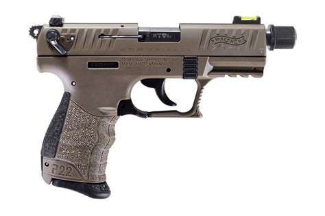 Walther P22q 22 Lr Rimfire Pistol With Flat Dark Earth Finish And