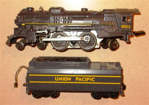 027 Lionel O Scale Union Pacific Steam Locomotive And Tender 8102 Runs