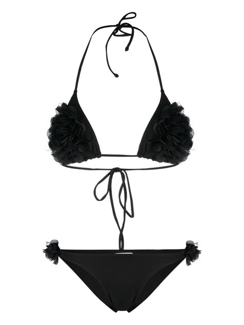 La Reveche Shayna Ruffled Detailed Bikini Set Farfetch
