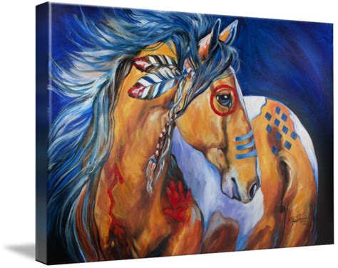 Bold And Brave Indian War Horse By Marcia Baldwin