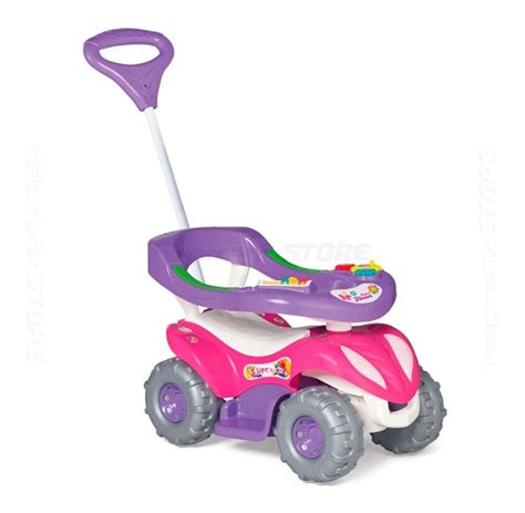 Carro Passeio Empurrador Super Flower Completo Rosa Calesita R 429