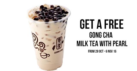 Get A Free Gong Cha Bubble Milk Tea With Pearl At All Outlets From 28