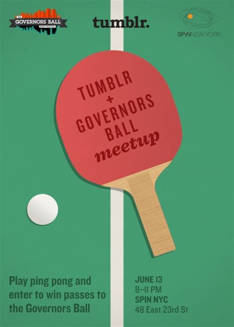Come Play Ping Pong With Tumblr And The Governors Ball Gov Ball Ping Pong Tumblr