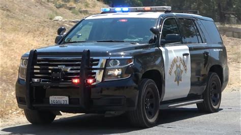 New Vehicle Chp Tahoe Using New Evacuation Tones At Brush Fire Youtube
