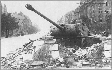 Berlin 1945 Abandoned Panther Used As Stationary Artillery During The