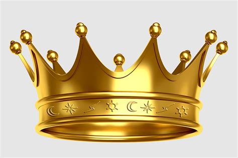 Crown Gold Golden Crown Monarch Crown King Brass Jewelry Gold Fashion Accessory Metal