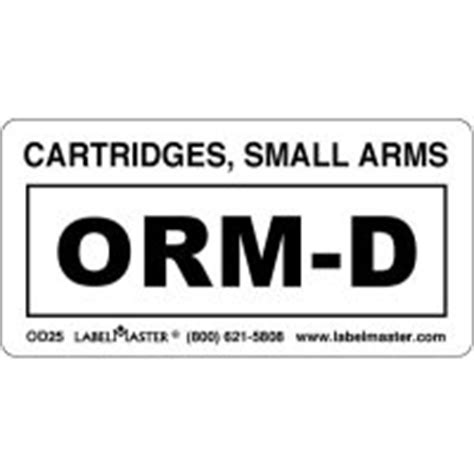 With ammo being so hard to find and everyone trading back and forth i decided to call and make sure i did it correctly. Amazon.com : Cartridges, Small Arms, ORM-D Label, 4" x 2 ...