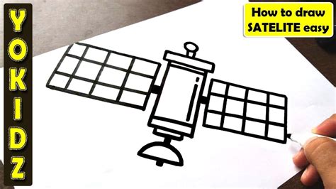 How To Draw Satellite Easy Youtube