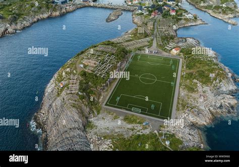 Henningsvær Football Soccer Stadium Lofoten Norway Stock Photo Alamy