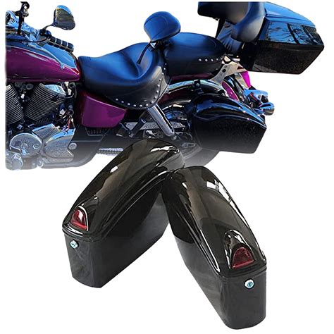 Buy Ego Bike Black Universal Hard Saddle Bag For Honda Yamaha Cruiser