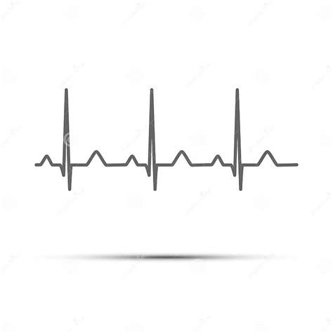 Schwarze Linie Herzfrequenz Lokalisiert Auf Weißem Hintergrund Herz
