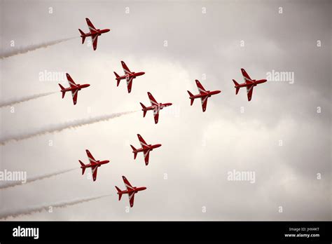 The Red Arrows Royal Air Force Aerobatic Team Stock Photo Alamy