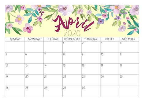 Unique April 2020 Calendar Floral Calendar December Calendar