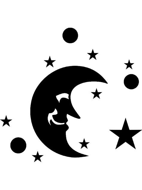 Moon Stencils Free Stencils And Template Cutout Printable