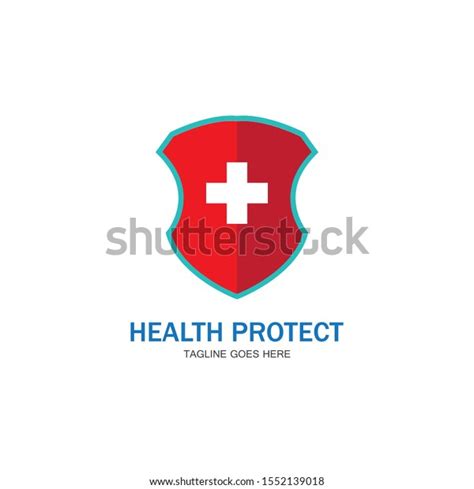 Health Protection Shield Logo Design Vector Stock Vector Royalty Free