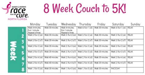 8 Week Couch To 5k Plan Printable Printable Word Searches