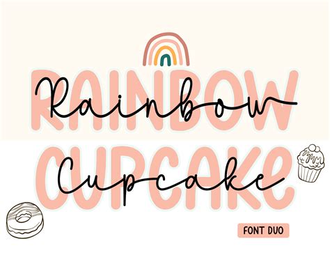 Rainbow Cupcake Duo Font Fontsera