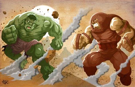 Hulk Vs Juggernaut Colors By Cazitena On Deviantart Hulk Vs Juggernaut Hulk Marvel Fan Art