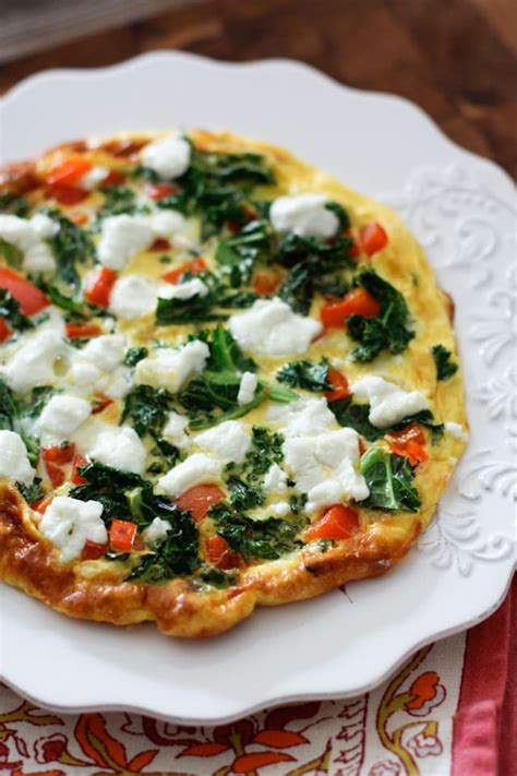 Kale Red Pepper And Goat Cheese Frittata