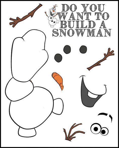 Cut Out Large Olaf Printable